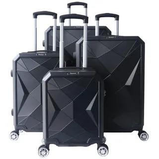 Cheffinger Reisekoffer Koffer-Set 4-tlg. schwarz
