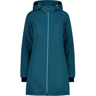 CMP Woman Coat Zip Hood Deep Lake 34