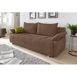 Collection AB Schlafsofa Kunstleder 2-Sitzer Braun