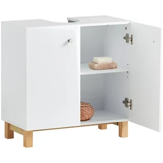 SoBuy Waschbeckenunterschrank Waschbeckenunterschrank (60 x 30 x 60 cm, Badezimmer Badezimmerschränke, Waschbeckenunterschränke
