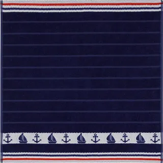 KRACHT Frottee Küchentuch Geschirrtuch Nordsee Marineblau 50x50 cm