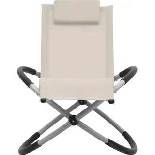 vidaXL Kinder-Sonnenliege Stahl Creme - Grau