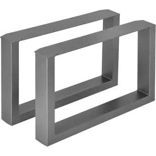 Couchtischgestell 'Makers' 2er-Set 64 x 40 cm Stahl Stahlgrau - Grau