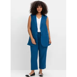 Sheego Kurzweste, blau