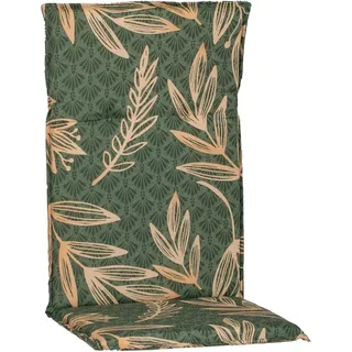 Beo Hochlehner-Sitzkissen M507 Blattmuster Grün-Gold