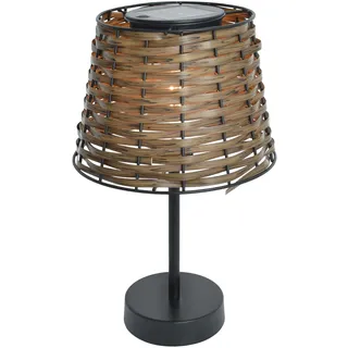 NÄVE Solar-Tischleuchte Rattan 19x31x31 cm 1 Stk. schwarz