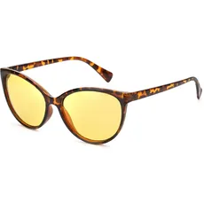 TJUTR Polarisierte Nachtfahrtbrille Damen, HD-Nachtsichtbrillen Reduzieren Blendung UV-Schutz Nachtbrillen (Schildpatt/Gelb Nachtsichtbrille)