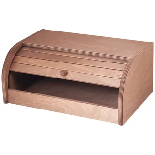 HOME Brotbehälter mit Rolladen, Holz, Dunkles Holz