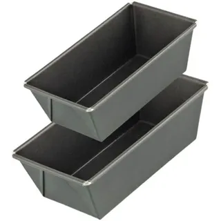 Zenker 9916650 2er Set Kuchenformen 20 cm und 16 cm, Kuchenform, rechteckige Kuchenform, rechteckig, Stahl, 20,5 x 11,5 x 7 cm