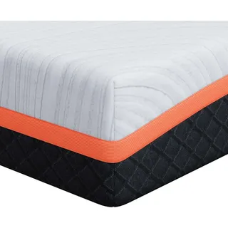 vidaXL Matratze Weiß und Grau 180 x 200 cm Jacquard-Stoff - Weiß