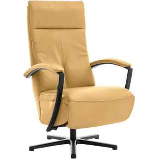 Beldomo Speed Relaxsessel , Gelb , Leder , Echtleder , Rindleder , 76x112x83 cm , Goldenes M , Fußauswahl, Lederauswahl, Stoffauswahl, Relaxfunktion, Liegefunktion , Wohnzimmer, Sessel, Ledersessel