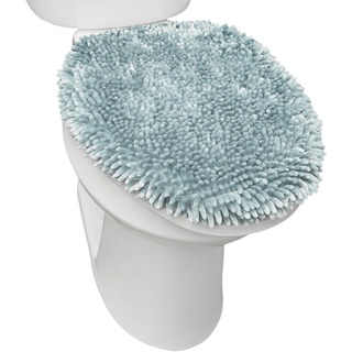 SoHome Spa Step Luxus Plüsch Chenille Shag Maschinenwaschbar Ultra Soft Standard Toilettendeckel Bezug 47 x 49,8 cm Mint