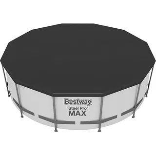Poolabdeckung Bestway Schwarz Ø 370 cm - Schwarz