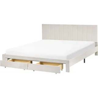 Beliani Lonzac 180 x 200 cm Cremeweiß