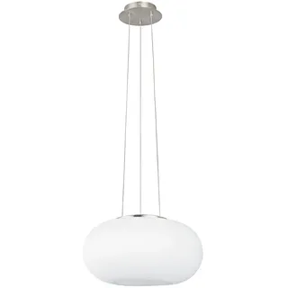 EGLO Optica 2-flg. 35 cm halbkugelförmig nickel matt/weiß