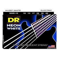 DR NWE-10 Strings - farbige Gitarren Saiten - white - 0.1 - 0.46