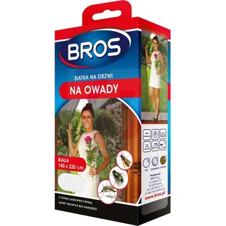 Bros, Siatka na drzwi na owady 140x220cm, biaa, 1 sztuka - Weiß