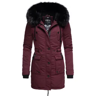 Wintermantel NAVAHOO "Wintermantel Luluna Prc", Damen, Gr. XS, rot (weinrot), Obermaterial: 100% Polyester PES.  Obermaterial: Futter: 100% Polyester PES. 100% Polyester PES., Mäntel Wintermantel