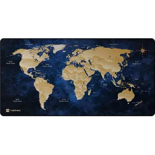 Natec MOUSE PAD WOLRD DEEP BLUE 800X400 - Blau
