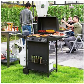 Gasgrill Grillwagen 107 x 54 x 96 cm Schwarz