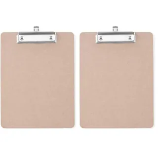 HENDI Klemmbrett, Clipboard, für Speisekarten oder Tageskarte, A5, mit Metallclip und Aufhängeose, 185x245mm, Holz (Packung mit 2)