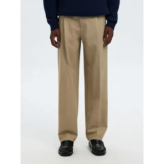 Selected Chinohose SLH220-LOOSE FINN FLEX PANTS NOOS beige S