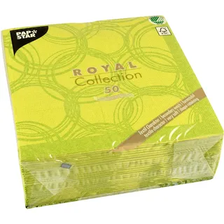 Papstar Papstar, Servietten "ROYAL Collection" 1/4-Falz 40 cm x 40 cm limonengrün "Bubbles", #86495 Papierserviette Seidenpapier 50 Stück(e)