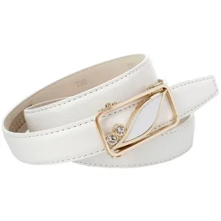 Anthoni Crown ANTHONI CROWN, Damen, Gr. 75, weiß, Leder, unifarben, Gürtel Ledergürtel, 2,5 cm schmaler Ledergürtel