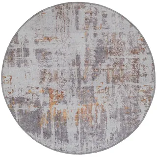 Ambia Garden Outdoorteppich , Gelb, Grau , Textil , Abstraktes , rund , Oeko-Tex® Standard 100 , in verschiedenen Größen erhältlich, leicht zusammenrollbar , Teppiche und Böden, Teppiche, Outdoorteppiche