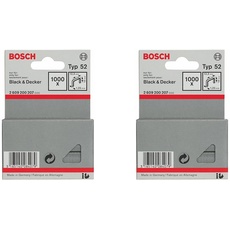 Bosch Professional 2609200207 1000 Tackerkla mmern 12/12,3 mm Typ52 (Packung mit 2)