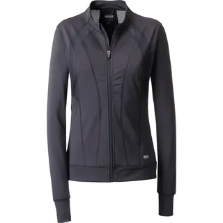 Cordjacke LPO "Damen Sportjacke Cariba", Damen, Gr. 44L, schwarz, Wirkware: Peached-Jersey - 77% PES, 23% EL, Jacken Cordjacke