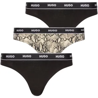 HUGO Underwear String »TRIPLET THONG DESIGN« Set, 3, 3 Stk. mit Logobund, braun