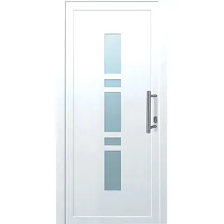 Kunststoff-Haustür K017 Weiß 110 cm x 210 cm Anschlag Rechts