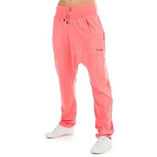 Haremshose WINSHAPE "UNISEX 4Pocket Pants WH13", Damen, Gr. XL, Normalgrößen, rot (neon coral), 48% Baumwolle, 48% Polyester, 4% Elasthan, Hosen Haremshose