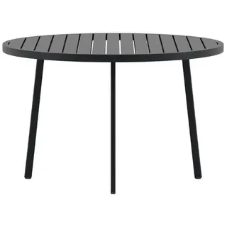 venture home Giardini Gartentisch Ø 120 x 74 cm Schwarz