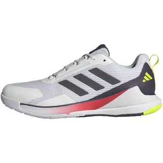adidas Novaflight 2 Indoor Shoes Sportliche Schuhe, Cloud White/Aurora Met. / Aurora Plum, 46 EU