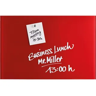 Magnetoplan Glas-Magnettafel 600 x 400 cm intensiv-rot