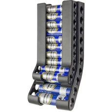 sciuU Batterie Aufbewahrung Organisator AA & AAA Combo Kleiner Batteriehalter, für 10 AA- und 10 AAA- Batterien, First-in First-out Wandmontage Wandmontierter Batteriespender Organizer Halter Behälter