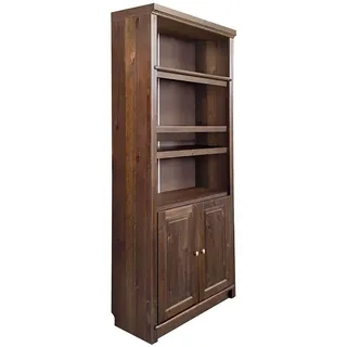 Home Affaire »Soeren« aus massiver Kiefer, Höhe 220 cm, mit 2 Holztüren, viel Stauraum, braun