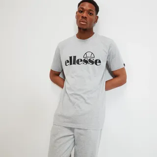 T-Shirt ELLESSE "H T-SHIRT", Herren, Gr. S, grau (grau marl), Obermaterial: 70% Baumwolle, 30% Polyester, Rundhals, Shirts T-Shirt, mit Rundhalsausschnitt, Kurzarm-Design