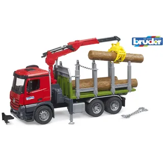 Bruder 03669 - MB Arocs Holztransport LKW grau 1:16