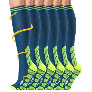 CAMBIVO CS60 Kompressionsstrümpfe Damen Herren 3 Paar, Stützstrümpfe, Compression Socks, Kompressionssocken, Thrombosestrümpfe für Erholung, Laufen, Reise, Shifahren, Schwangerschaft, Alltag