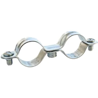 SOMATHERM FOR YOU - Doppelbefestigungsklammer - aus vernickeltem Stahl - für Ø 16 mm Rohr - Beutel 2 Teile