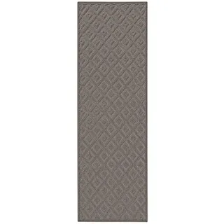 benuta Läufer Leo Hellgrau 80x250 cm , Kunststoff , Rechteckig , 80x250 cm , pflegeleicht , Teppiche und Böden, Teppiche, Teppichläufer, Läufer