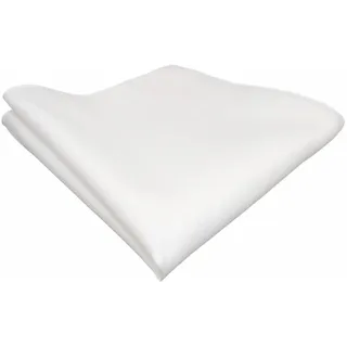 TigerTie Einstecktuch Weiss einfarbig mit rauer Oberfläche - Pochette Stecktuch Kavalierstuch Tuch Polyester