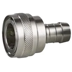 Nito 1/2" stainless steel coupler with 1/2" hose tail