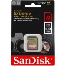 SanDisk Extreme 32 GB SDHC Memory Card, Twin Pack, Up to 90 MB/s, Class 10, U3, V30