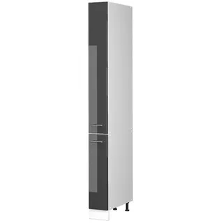 Vicco Hochschrank Apothekerschrank Fame-Line 20 x 206,8 x 58 cm Anthrazit Hochglanz/Weiß