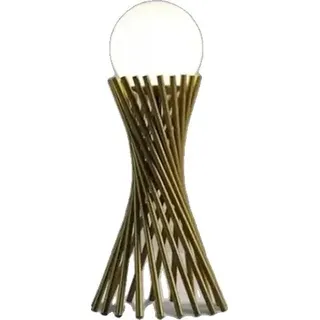 Nachttischlampe, minimalistisches Design, LED-Lichtquelle, 3 Farblichter, Gold