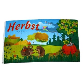 Fahne/Flagge Herbst Igel 90 x 150 cm